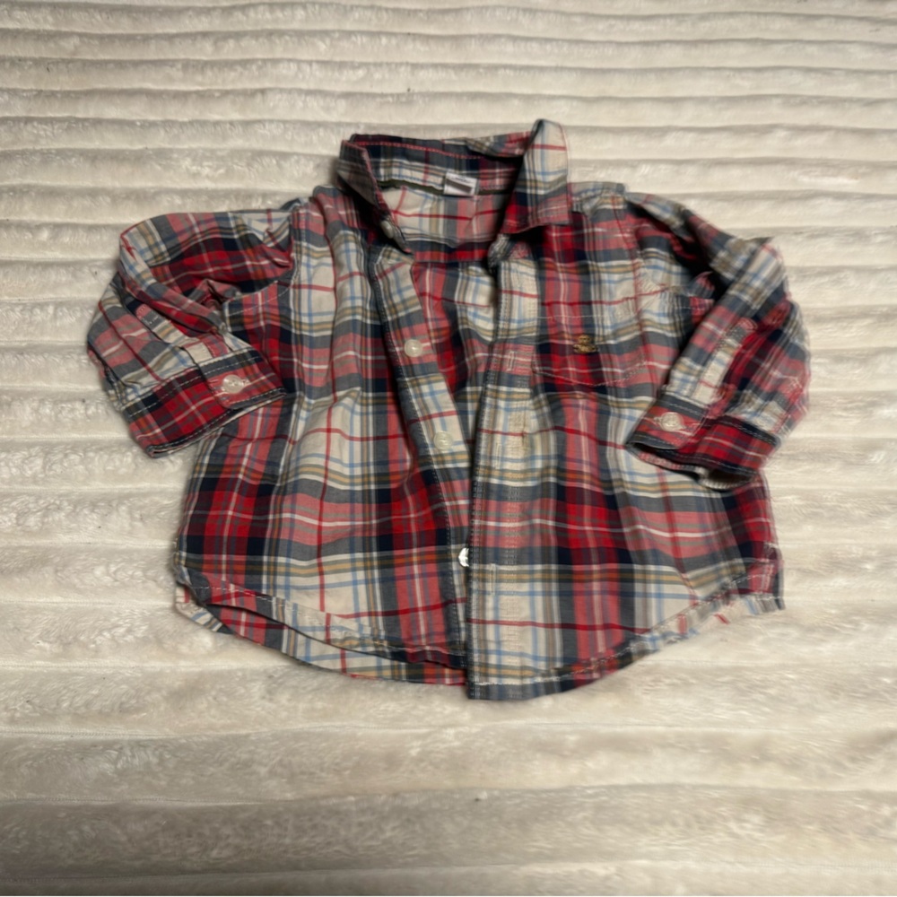 GAP Multicolor Plaid Shirt for Toddlers size 18-24 months